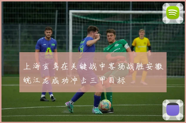上海玄鸟在关键战中客场战胜安徽皖江龙成功冲击三甲目标
